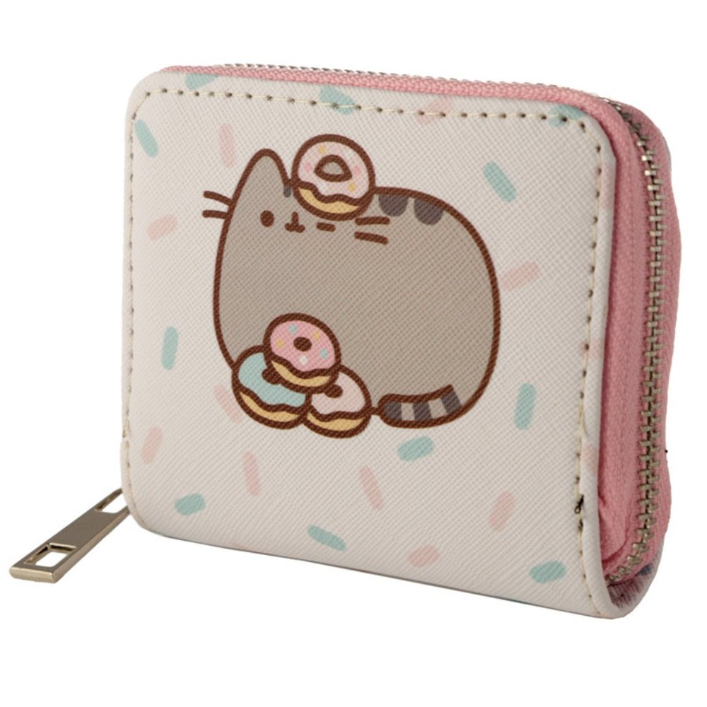 Pusheen Foodie Cat Zip Around Small Wallet Purse (BEIGE)